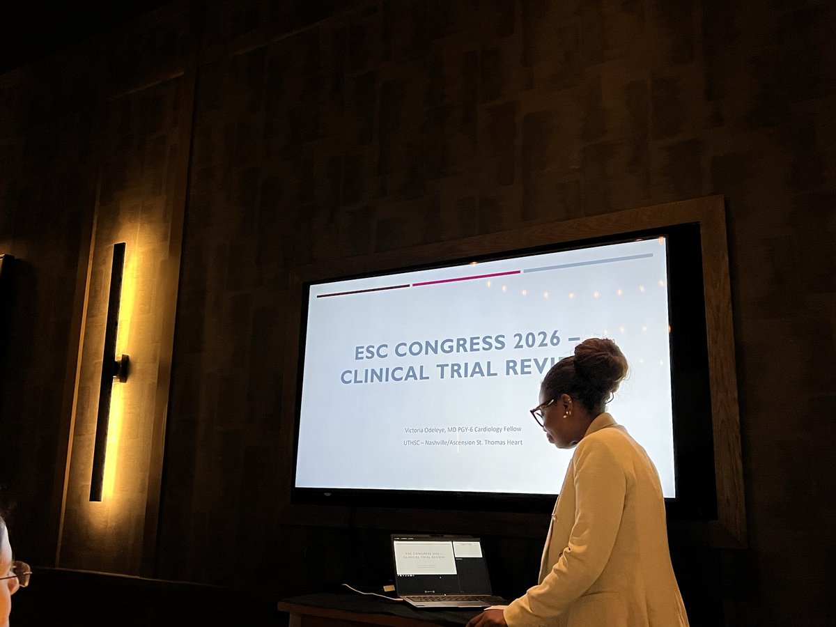 UTHSCNashCVD's tweet photo. Fellows-led ESC 2026 Clinical Trial Review was a great way to catch up on the latest cardiovascular advancements and emerging evidence. learning, friendship, fun, food! @timir_paul @NPatelMD @uthsc @kerrigjl @HadyLichaaMD @ascenstthomas @SwotantraGautam @Nikita20892512 @VOdeleye https://t.co/9A2mhTFnRq