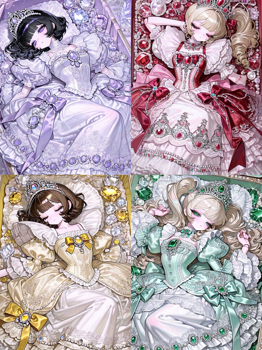 lx_7rs's tweet photo. 💎✧︎꒰ プロンプト 配布 ꒱✧︎👑
　   sᴜɢᴀʀ ʀᴇᴄɪᴘᴇ ♯ 010 ♪

プリンセスドールは宝石箱でおねんねちゅ♡

以下10種類があります
💗pink┊︎🩵aqua┊︎💜purple┊︎❤️red┊︎💛yellow┊︎💚green┊︎🧡peach pink┊︎💙blue┊︎🤍white┊︎🖤black

引用🆙うれしいです
F内外問わずお好きに https://t.co/eT3raYzesa
