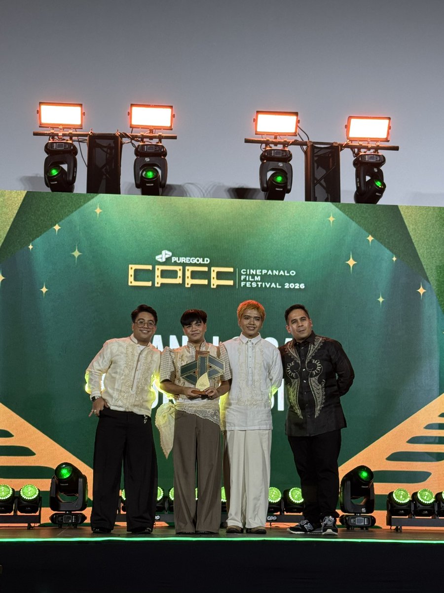 Puregold_PH's tweet photo. Ang Panalo sa Sound Design Student Short Film Category, "Bumtak Sara ti Nuangen (The Carabao's Horns Have Cracked)" - Hannah Gagalac

#PuregoldCinePanalo2026 #PanaloSaHusay #AlwaysPanalo https://t.co/cYB8HBGShN