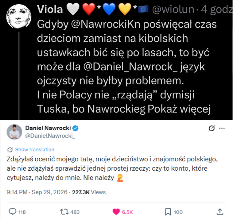 HubnerrMax's tweet photo. Daniel Nawrocki uskutecznił taką orkę stulecia na przemyśle pogardy silnych razem, reprezentowaną przez Violę z różnokolorowymi serduszkami które nic nie znaczą, że usunęła hejterski wpis.

Ale w internecie nic nie ginie.

Jeśli ktoś ma bardziej kompletny wpis to podzielcie się! https://t.co/sGY21fm4bt