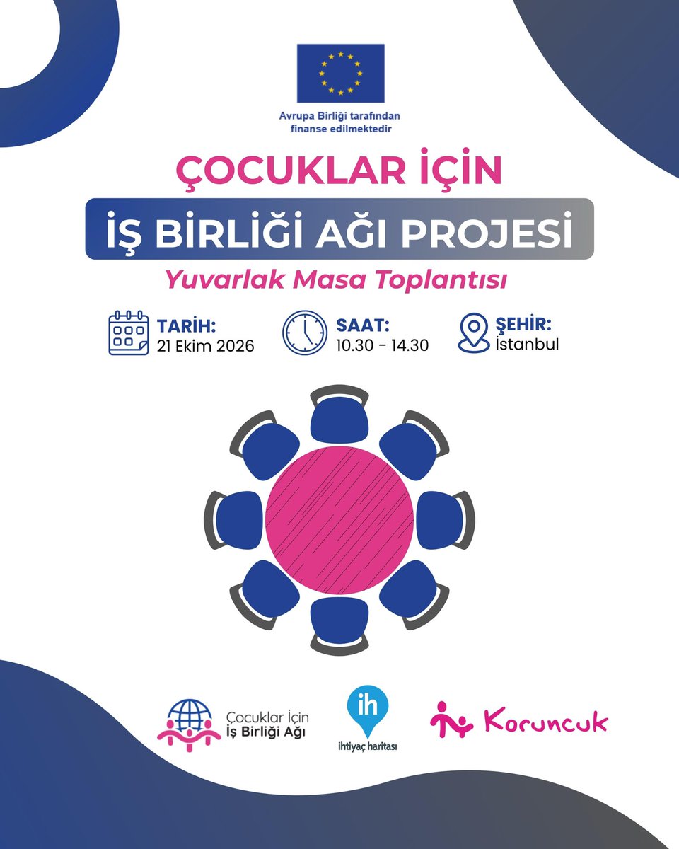 Koruncuk's tweet photo. Avrupa Komisyonu tarafından desteklenen IPA III/2023/449-256 sözleşme numaralı Çocuklar İçin İş Birliği Ağı Projesi kapsamında “Yuvarlak Masa Toplantıları” devam ediyor. Bu anlamlı etkinlik çerçevesinde bu kez de İstanbul'dayız. https://t.co/wfafeMHcug