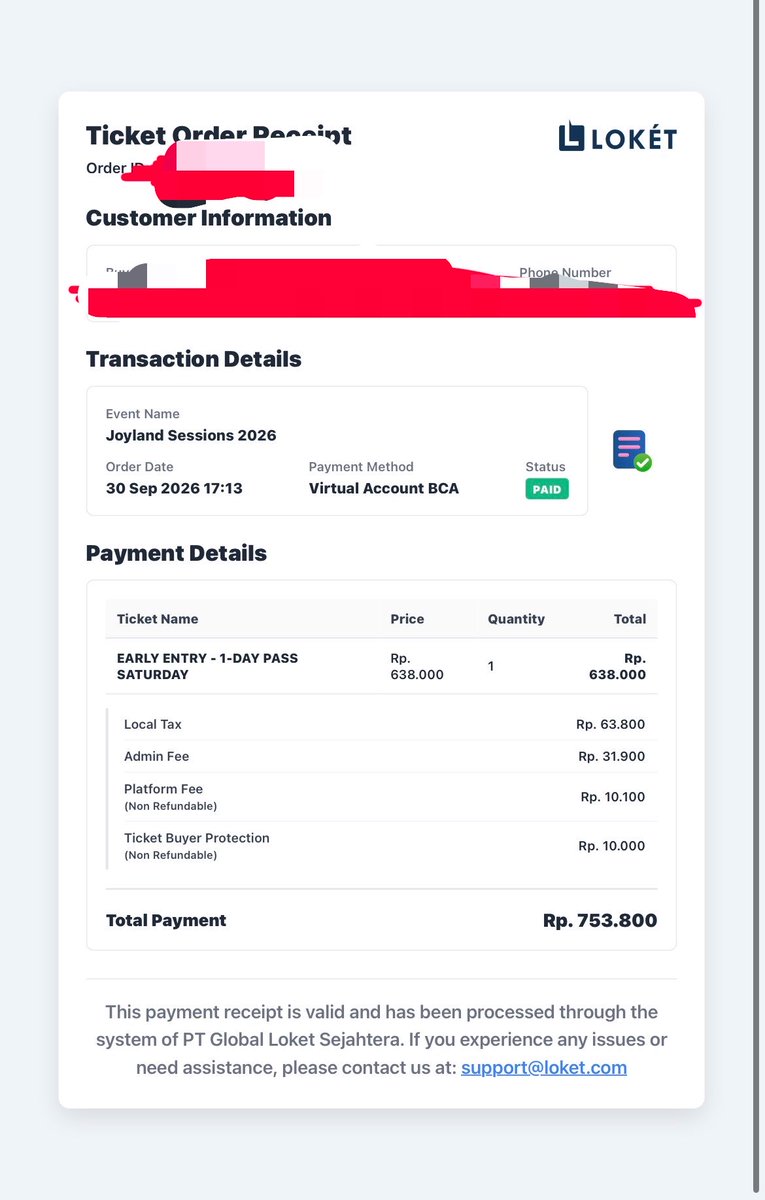 gulagg09's tweet photo. #wts 2 ticket joyland festival day 1 early entry (btw ini gw beli nya misah each nya tapi masih akun gw yha) 

p.s atau trade 2 ticket day 2 early entry juga boleh plis gw mau nonton ichiko aoba :] plis beli plis 😭😭💔
#joylandfestival #joylandfes #slowdive #ichikoaoba https://t.co/eA4CSWQsog