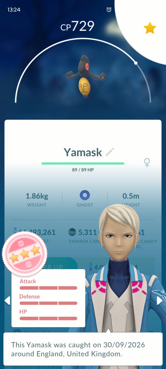 OldSkool4evr's tweet photo. Hundo 💯 Yamask ! 💯🎉
#HundoPokemon #hundo  #PokemonGO #TwilightTrails #PokemonGOfriend #PokemonGOfriends #Pokemon #Yamask
#ポケモンGO #ポケモン https://t.co/qUEkIUcIFF