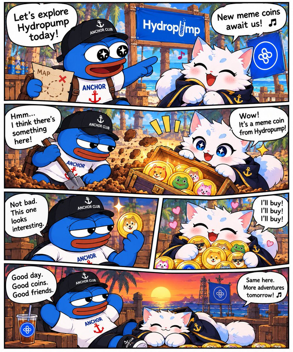 hydrexanchor's tweet photo. Another day exploring Hydropump with Swapo. 🐸🐱💙
Good coins. Good friends.
More adventures tomorrow. ⚓ https://t.co/dt7bgx1isu