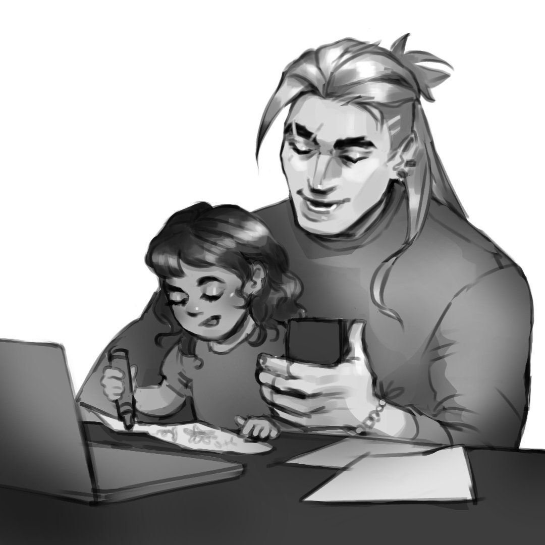 chiiinglebells's tweet photo. maribel and her mama's co-worker that she stubbornly calls papa 🥹

(THAT'S HIS BABY 😭)

#sova #valorantoc https://t.co/15br6TQHNB
