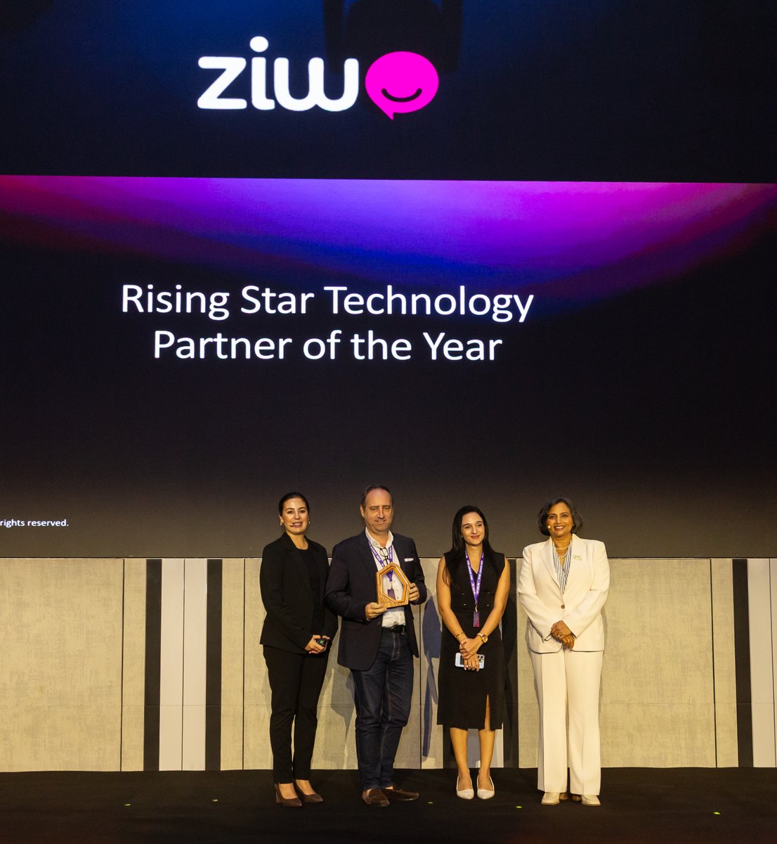 ZiwobyAswat's tweet photo. Thanks @AWS_Partners for naming ZIWO Rising Star Partner of the Year (Technology) – MENAT! Proud to help #AWS customers across MENA deliver better customer conversations.
#ZIWO #CCaaS https://t.co/GQg17HBbJW
