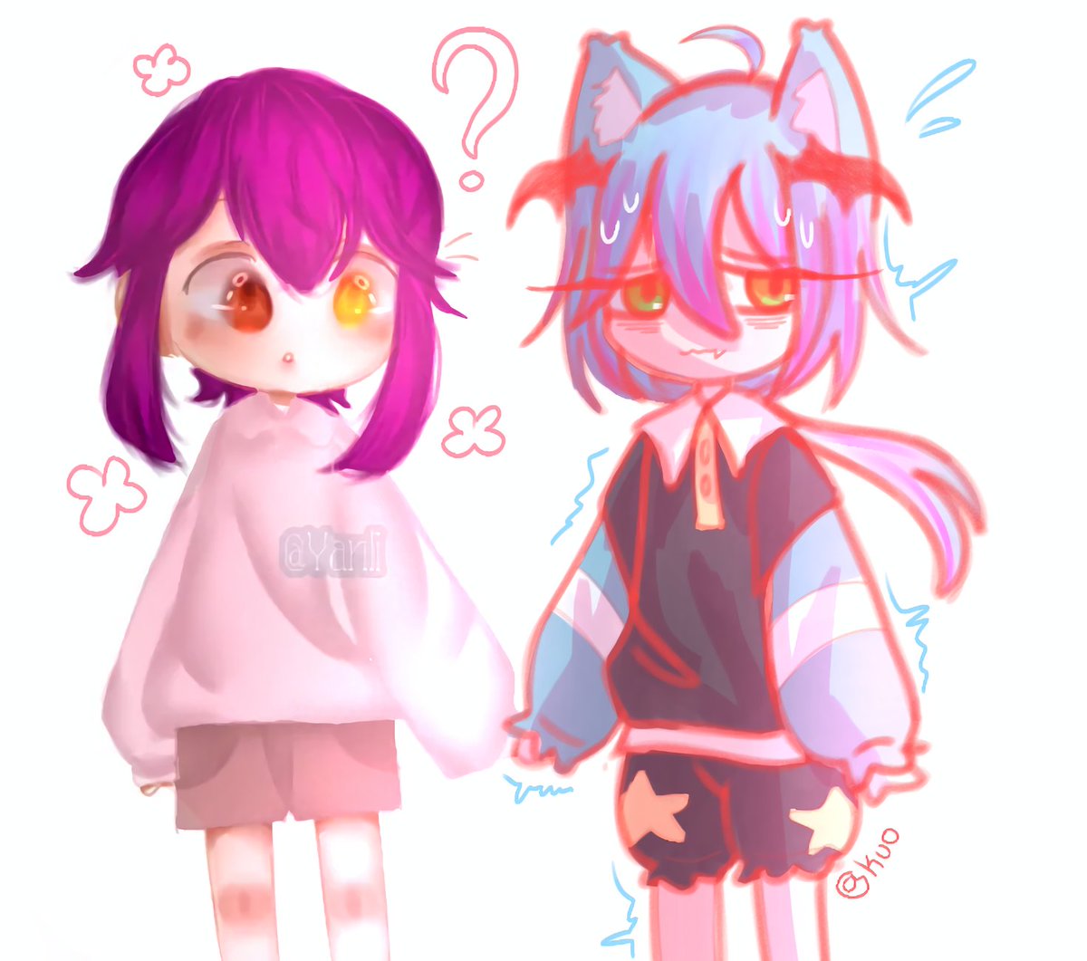 _kouchii013's tweet photo. Finally finished this long overdue Collab with my pre XD💚🩵 https://t.co/yZzcvtpXRv
