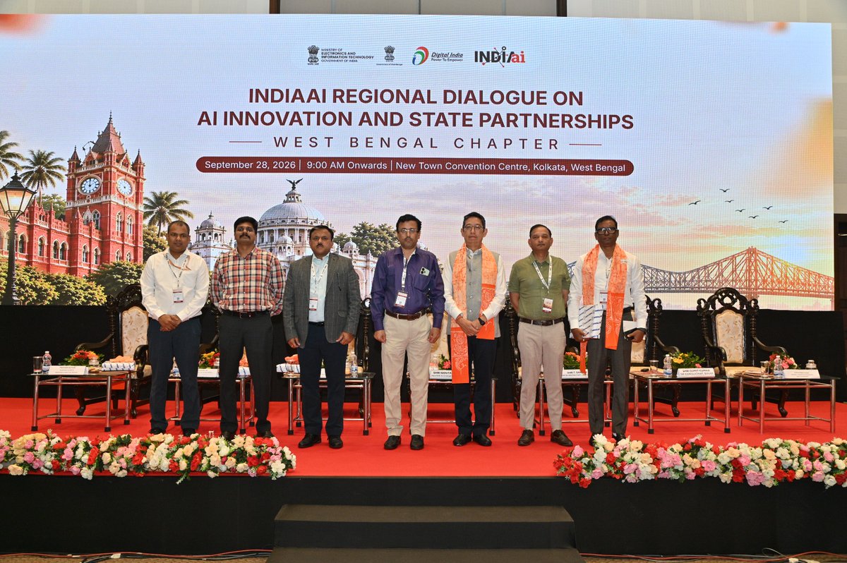 DitBihar's tweet photo. Department of Information Technology, Govt of Bihar, participated in 1st Regional IndiaAI Workshop cum Review, hosted by Government of West Bengal inw collaboration with IndiaAI Mission, MeitY, Govt. of India.

The workshop brought together several states to discuss AI-led governance, AIKosh, datasets, skilling, startups and CoEs strengthening collaboration to build an inclusive and AI-ready Governance. The engagement also provided a platform to States in aligning their local priorities, data resources, institutional capabilities and talent requirements with wider initiatives of IndiaAI Mission.

IndiaAI Mission acknowledged the contribution of Bihar State Government. With such collaborative platforms ,it offers an opportunity to strengthen State's AI ecosystem, explore innovative use cases and contribute towards building citizen centric, inclusive and responsible AI solutions.

@mishranitish 
@AbhaySinghIAS 
@IPRDBihar 
@GoI_MeitY 
@_DigitalIndia 
@OfficialINDIAai 

#BiharAI #IndiaAI #IndiaAIMission #DigitalBihar #AIinGovernance #AIGovernance #ArtificialIntelligence #AIInnovation #AIForGood #AIReadyBihar #DigitalTransformation #BiharGovernment #MeitY #AIKosh #AIIndia #TechForGood #ResponsibleAI #InclusiveAI #AIStartups #Innovation #BiharTech