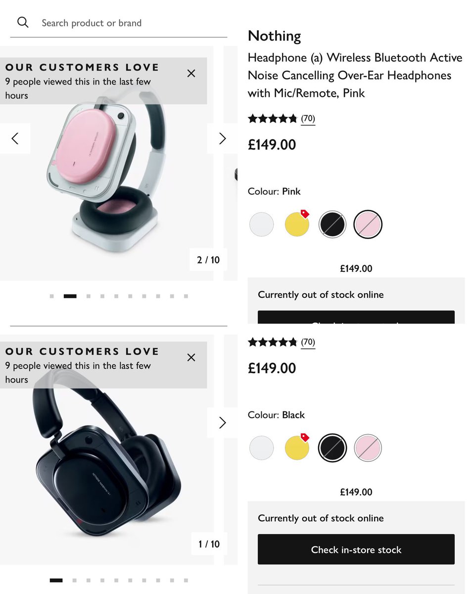 BTSVChartData's tweet photo. Nothings Headphone is already Sold out in John Lewis UK, ext

#TAEHYUNGxNOTHING
#VxNOTHING https://t.co/T2uBaw6eqB