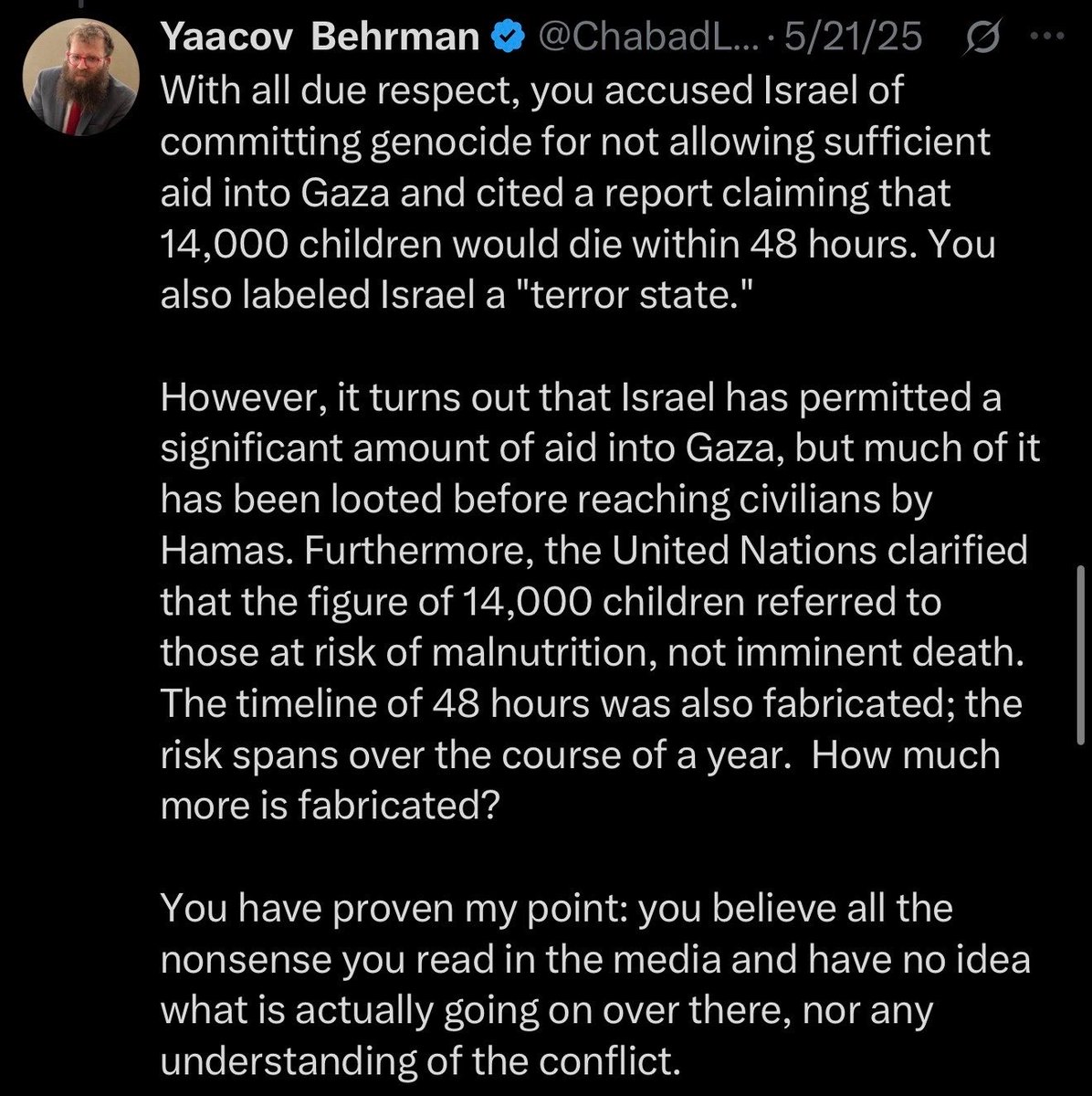 BlackIntifada's tweet photo. This is who Mamdani is legitimizing: Chabad leaders who deny Israel is starving Palestinians to death, defend Israel’s bombing of hospitals, and fund illegal settlements in the West Bank. https://t.co/RIOUO9iqxr