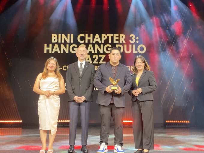 ABSCBNNews's tweet photo. @__JAMorales ABS-CBN News Documentary program 'BINI Chapter 3: Hanggang Dulo' bags the Best Special Program. | via @__JAMorales https://t.co/otVD54U4y1