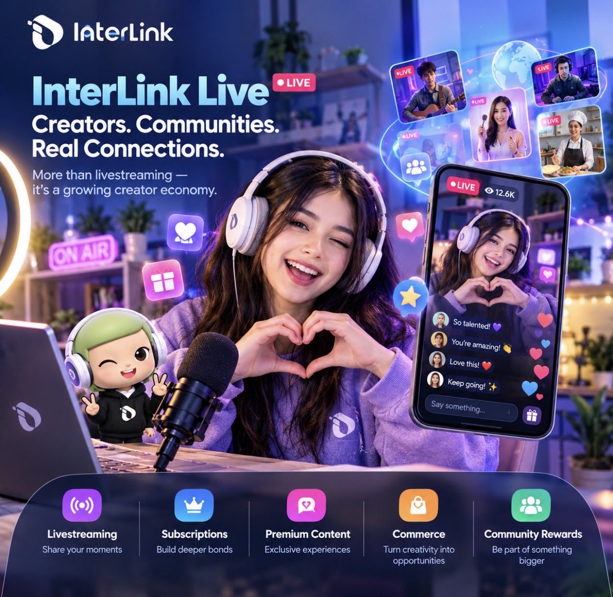 msaqlainfcma's tweet photo. 🔥 Creator economy meets digital infrastructure. 

InterLink Live is designed around creators, communities and interaction—bringing livestreaming, digital content, commerce and community participation into one growing ecosystem. 🌐 

#InterLink #ITLG #ITL #FollowForFollow https://t.co/YITTtiUV9o