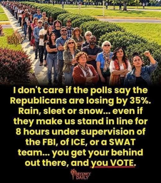 BiatchDulce's tweet photo. Listen up folks, 
Show up at the polls in November!
Don’t stay home like you did during the last presidential election, please participate and vote blue! 
We need to get rid of this MAGA scum. 
We want our beloved country back. 
#Midterms26 #VoteBlue #BlueTsunami please! https://t.co/jBdGDGLwva