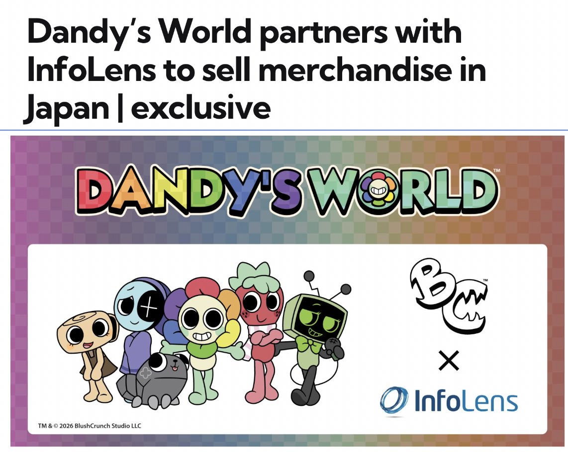 Aaron_Margolin's tweet photo. Dandy’s World is coming to Japan!

I’m thrilled to share that we have selected InfoLens to be our partner in Japan on merchandise and much more! https://t.co/yuT0tPkgmF