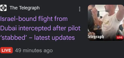 BladeoftheS's tweet photo. It's raining false flags.

Yesterday Netanyahu said that Israel would be attacked.

Today a flight is attacked. https://t.co/hFPG1gqkOL
