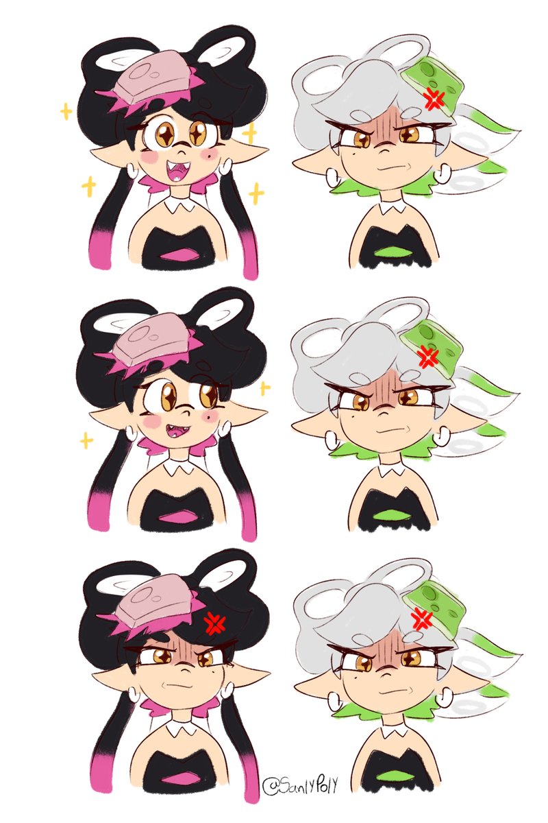Sanlypoly's tweet photo. Cousin thing
#splatoon #squidsisters https://t.co/QbXyemfir0
