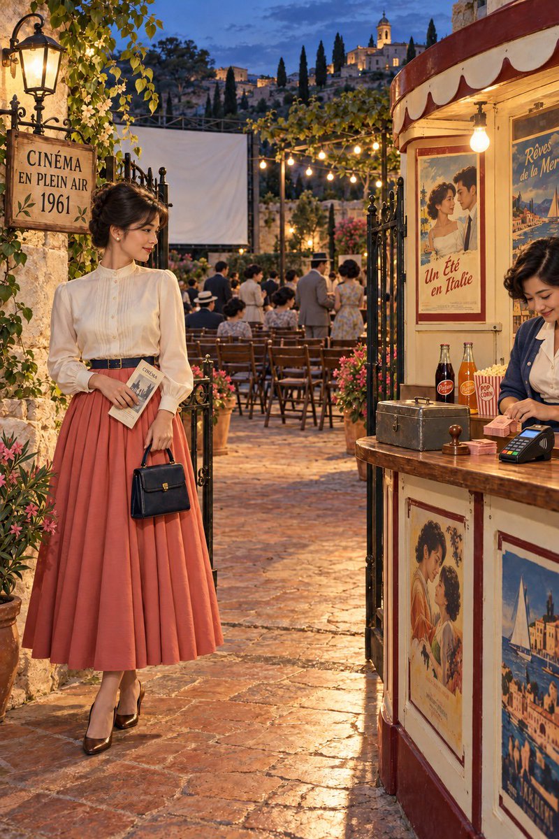 batuhanppn's tweet photo. 1961’de bir yaz akşamı, açık hava sinemasındayız…

Film başlamadan etrafa bir bak: Bu döneme ait olmayan tek eşya hangisi? https://t.co/SLDd0BAvht