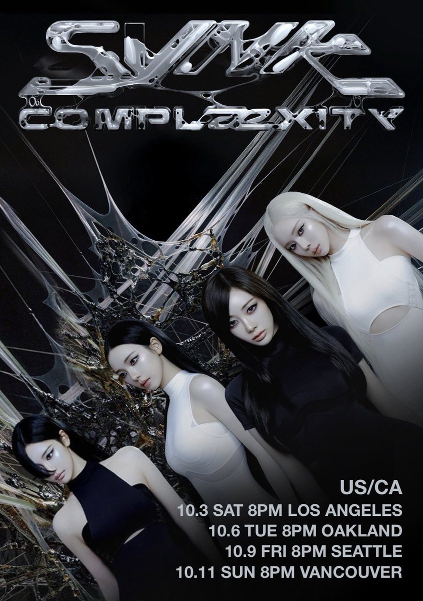 aespaintl's tweet photo. aespa October Schedule 에스파 스케줄

🗓️10.1~ 10.2- aespa SYNK : COMPLaeXITY Tour Pop-up @ LA
🗓️10.2 - Kpop Nara Fansign in Los Angeles
🗓️10.3 - 2026 aespa LIVE TOUR - SYNK : COMPLæXITY in Los Angeles
🗓️10.6 - 2026 aespa LIVE TOUR - SYNK : COMPLæXITY in Oakland
🗓️10.9 - 2026 aespa LIVE TOUR - SYNK : COMPLæXITY in Seattle
🗓️10.11 - 2026 aespa LIVE TOUR - SYNK : COMPLæXITY in Vancouver
🗓️10.20 - NINGNING Birthday Party 🎂 
🗓️10.23 - NINGNING’s Birthday 🎂 
🗓️10.30 - GISELLE’s Birthday 🎂 
🗓️10.30 - GISELLE Birthday Party 🎂