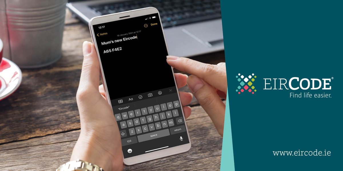 Eircode's tweet photo. 💡 Handy tip: Save the Eircodes you use often in the notes section of your phone—so they’re always just a tap away when you need them! 📱📍
Need to find an Eircode? The Eircode Finder is available 24/7: https://t.co/HsuZhHaUoo 🔎🕒

#Eircode #FindLifeEasier #Tip #SmartLiving https://t.co/dAv8NS4aXm