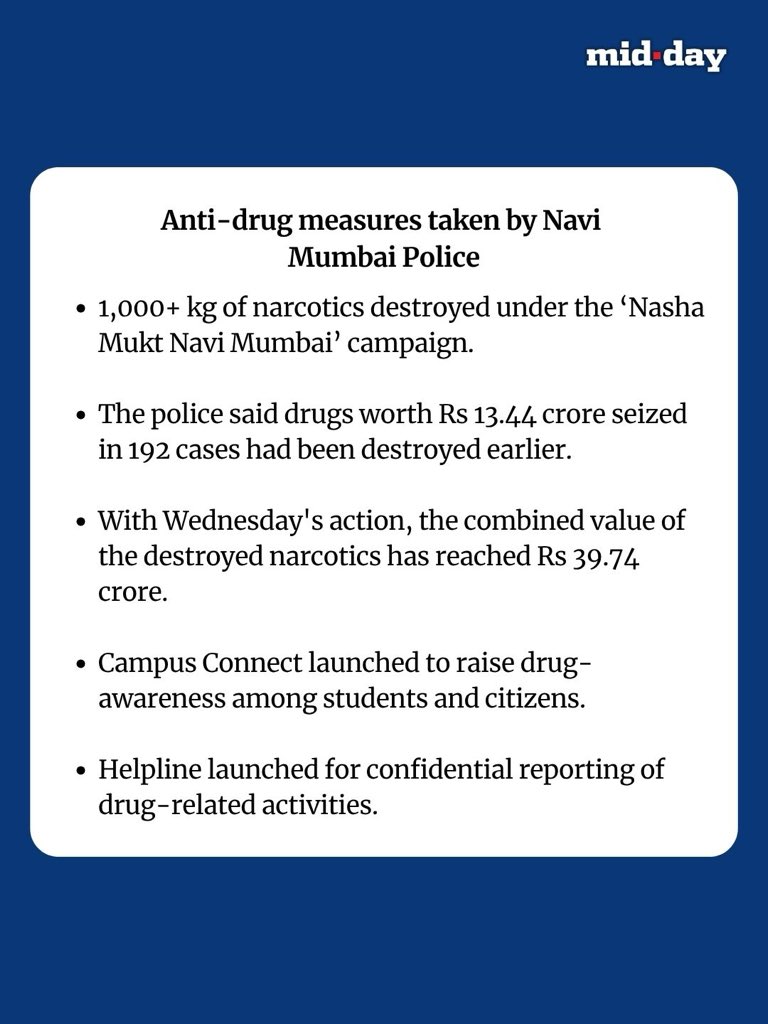 mid_day's tweet photo. The police have also launched ‘Campus Connect’ to spread awareness about drug abuse and a confidential helpline to report drug-related activities. https://t.co/eFw4Q9sWpG