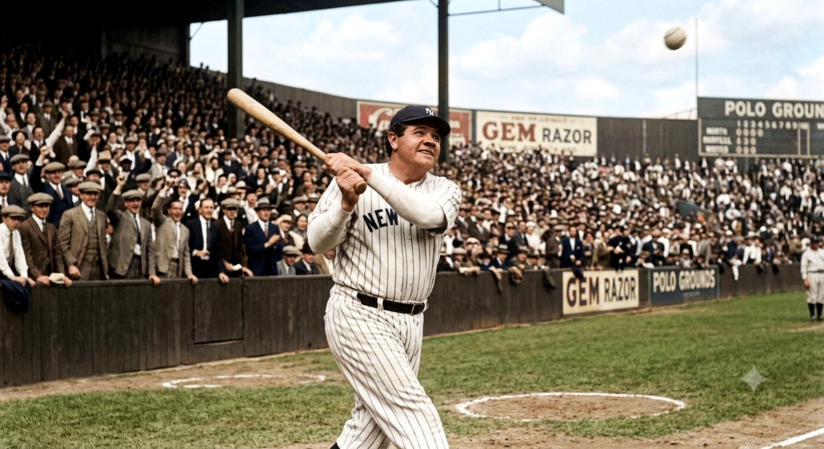 ASHOKJOSEPH0's tweet photo. 1927 – Babe Ruth Hits His 60th Home Run ⚾

New York Yankees legend Babe Ruth set a legendary single-season home run record that stood unbroken for 34 years.

#BabeRuth #NYYankees #BaseballHistory #MLBRecord  #Onthisda https://t.co/tsIPP6ZLjg