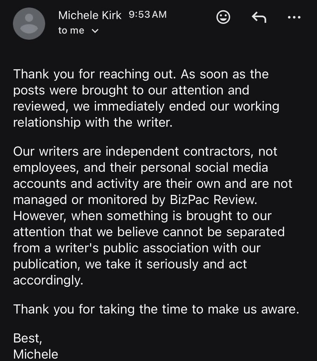 landpalestine's tweet photo. I emailed his employer and this is the response I got.  And He was fired from his work 

after he said the young woman is whore who was gang raped by 7 rapists at Cornell university https://t.co/BIZNR3kOpD
