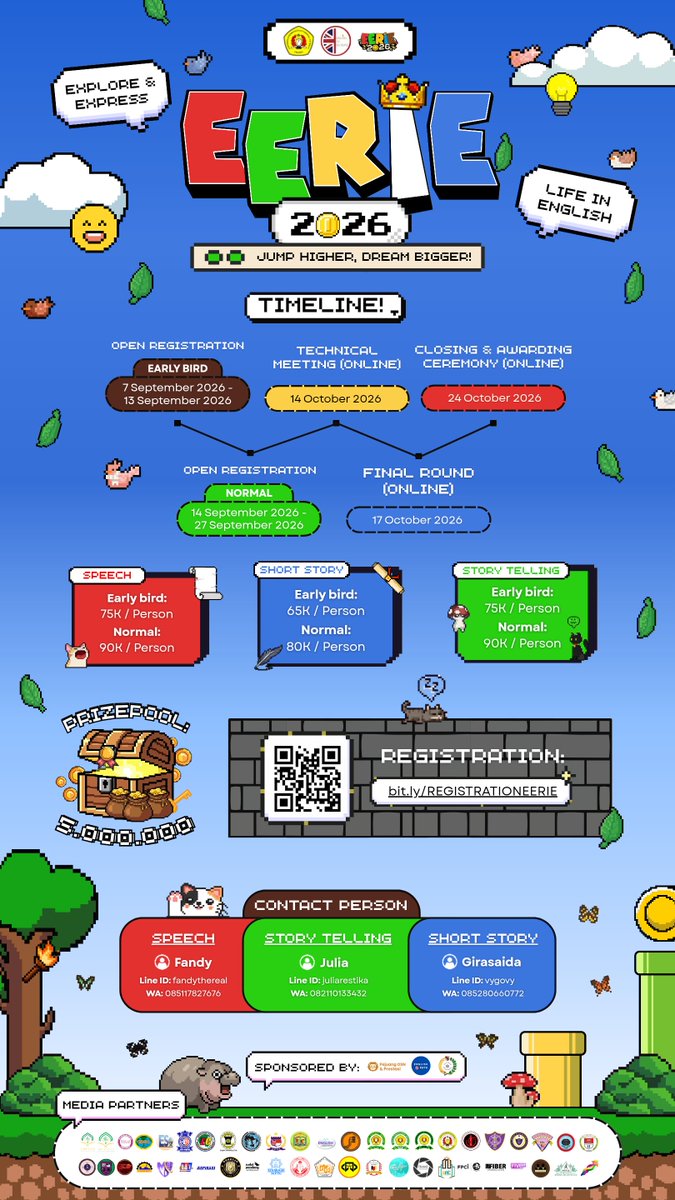 O28CODE's tweet photo. #Lomba #EnglishSpeech #ShortStory #StoryTelling #LombaBahasaInggris GUYSSS 50K UNTUK SEMUA CABANG LOMBAAAA, LAST DAY🥹🫶 https://t.co/fGZsZhkpQa