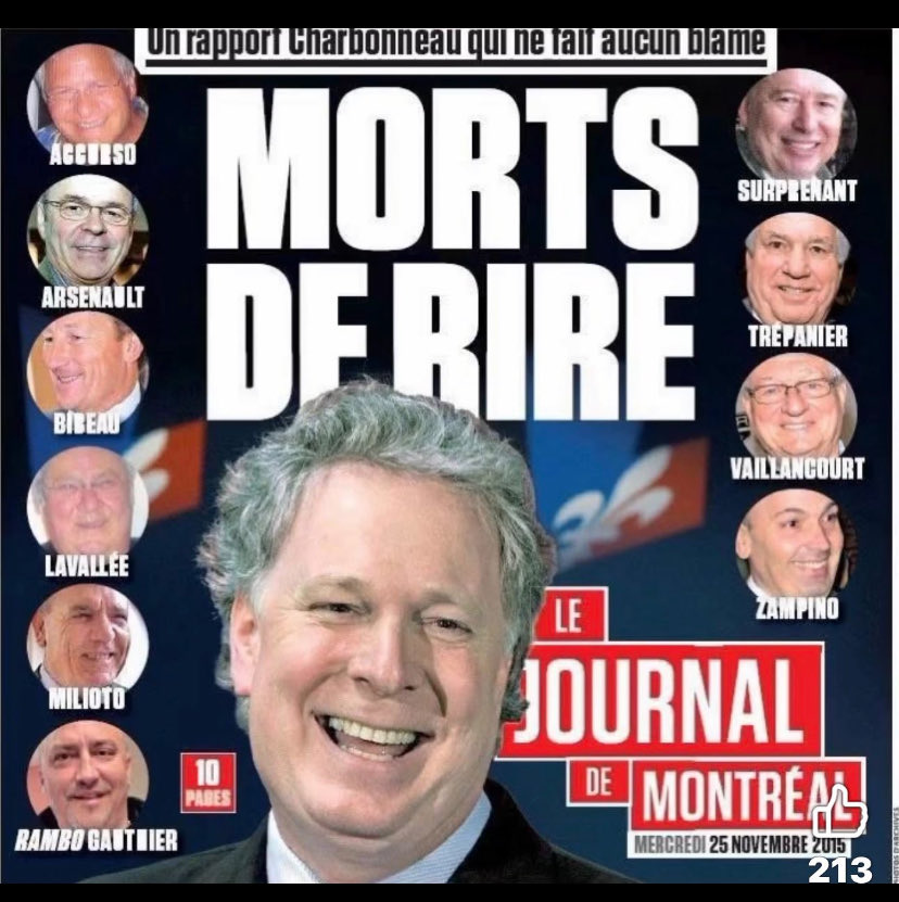 dounnes's tweet photo. @LiberalQuebec @CharlesMilliard @chiefmounir Du pareil au même tous corrompus https://t.co/qnVbR3MmwI