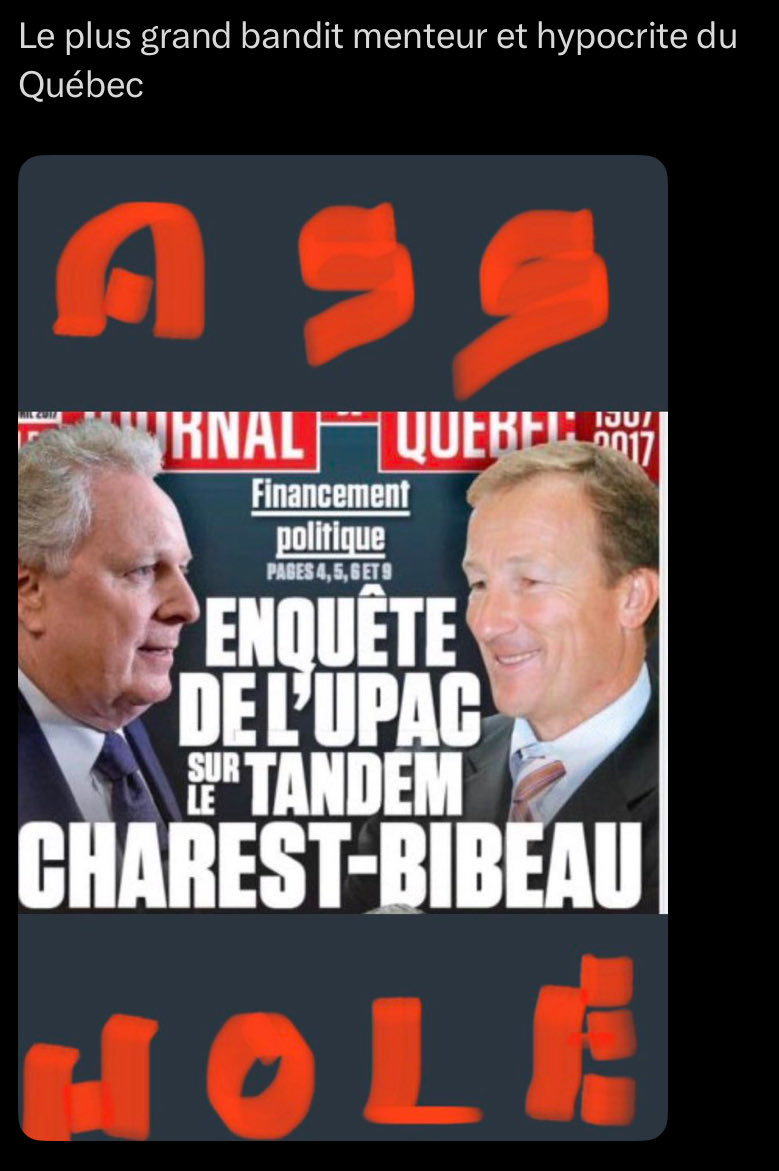 dounnes's tweet photo. @LiberalQuebec @CharlesMilliard @chiefmounir Du pareil au même tous corrompus https://t.co/qnVbR3MmwI