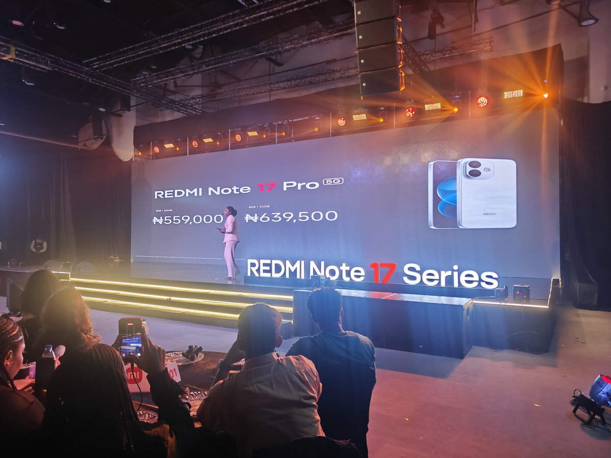 OtTonyye's tweet photo. What do you think about the cost of the Redmi Note 17 series with what it offers?
Titan Quality Durability✅
Battery longevity✅
4 years of Android support & 6 years of security patches✅
#XiaomiFansNigeria
#XiaomiFansAtLaunch
#REDMINote17Series
#REDMI https://t.co/EFDvYj1P6a
