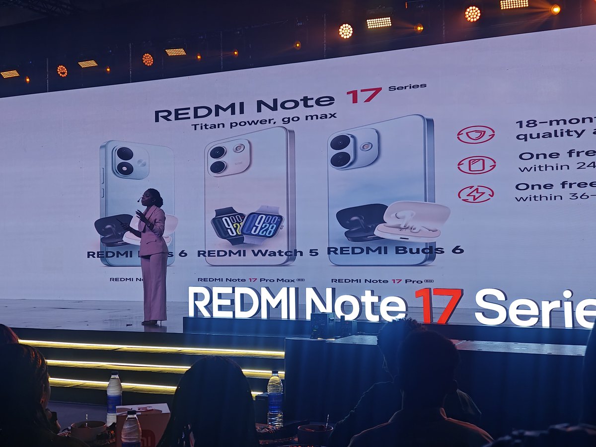 OtTonyye's tweet photo. What do you think about the cost of the Redmi Note 17 series with what it offers?
Titan Quality Durability✅
Battery longevity✅
4 years of Android support & 6 years of security patches✅
#XiaomiFansNigeria
#XiaomiFansAtLaunch
#REDMINote17Series
#REDMI https://t.co/EFDvYj1P6a