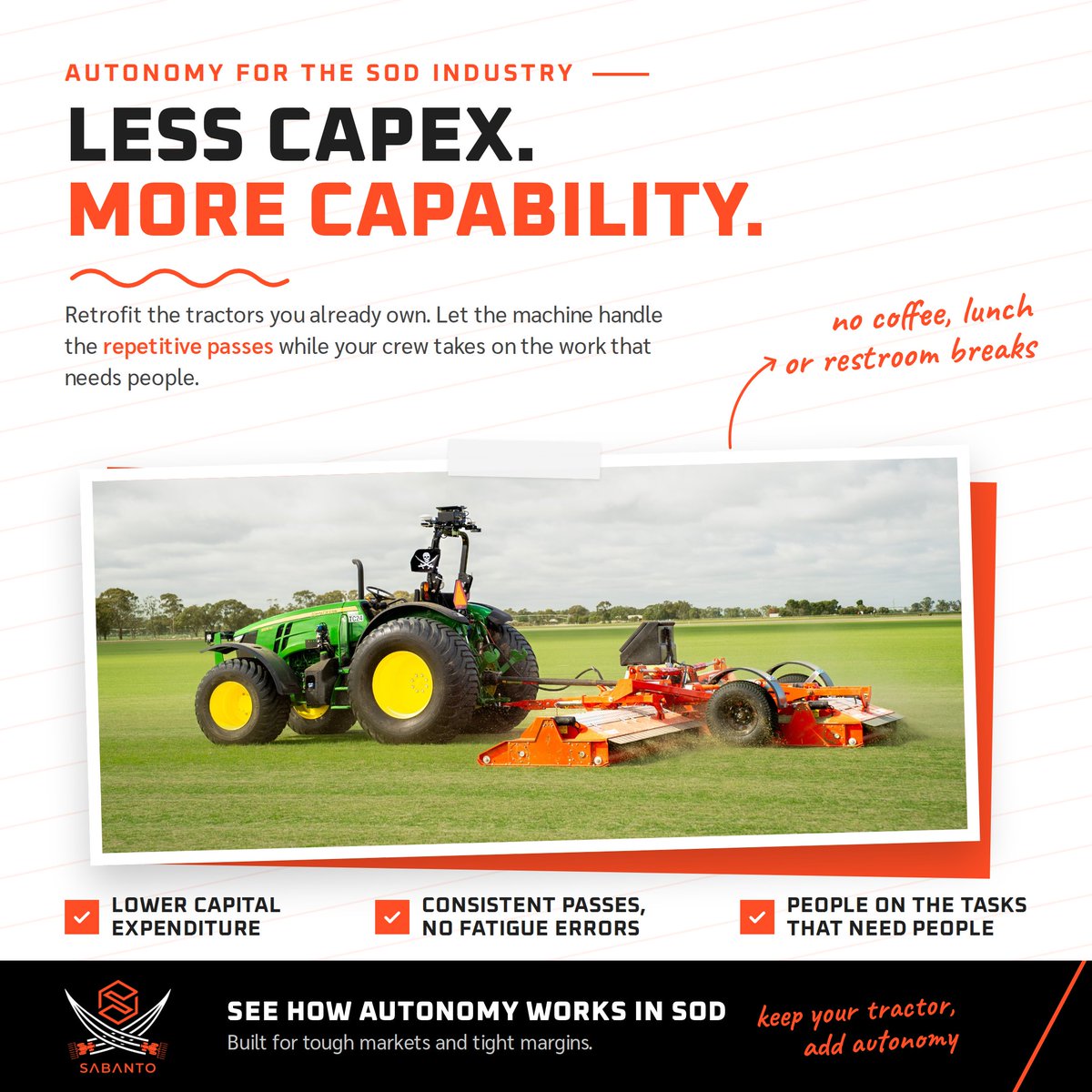 SabantoAg's tweet photo. Looking for a way to keep more treasure in the chest? 🪎 It's time to check out Sabanto 🏴‍☠️ 🔗https://t.co/Gavg2oyKcF

#BlackFlagAutonomy #CapExKiller #Autonomous #AgTech #Farming https://t.co/AifKsxiWhq