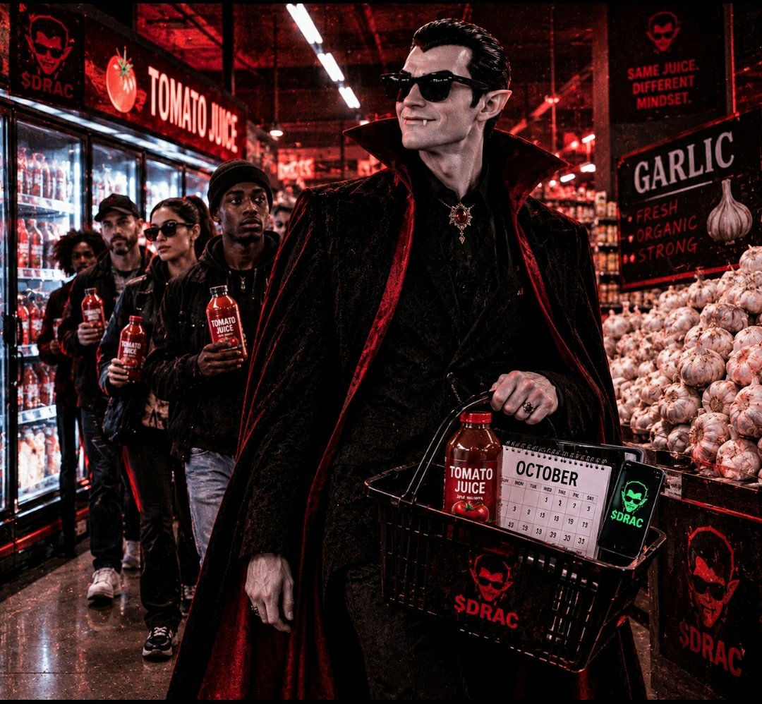 Dearorlandoo's tweet photo. People buying tomato juice..

Sharp ones stacking $DRAC for the October bloodbath.

#DRACmemes 
@DraculaOnSol_ https://t.co/RE9Jq81qP9