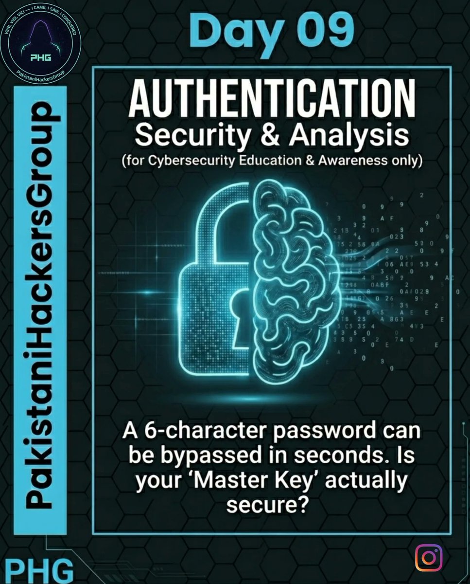 TrumanSchegt's tweet photo. DAY 09/30: PASSWORD ENTROPY — BEYOND THE “COMPLEX” TRAP

The world’s strongest encryption is useless if your password can be bypassed by an automated script in under a second. Day 09 explores password entropy: why length and randomness matter more https://t.co/R7ZTGjD1Yw