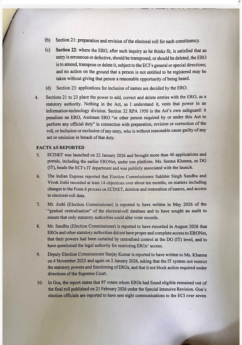 MahuaMoitra's tweet photo. Filed a  complaint to register FIR against Seema Khanna DG IT @ECISVEEP at Parliament Street PS today. SHO asked for time till 5th to see if case made out for FIR. Told him I will be back on 6th to follow up. @MamataOfficial @RahulGandhi https://t.co/1JsrmvTVKL