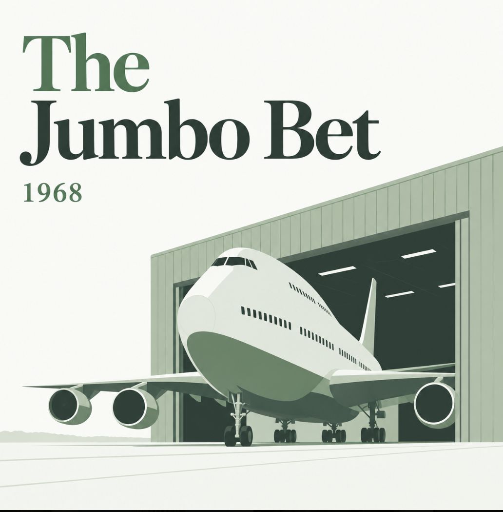 BeginToInvest's tweet photo. This Day in History

Sept 30, 1968: Boeing $BA rolled out the first 747. 
Pan Am's record breaking $525 million (roughly $5 billion today) order of 747s in 1966 would nearly bankrupt Boeing due to development costs, and saddle Pan Am with long-term debt. 

https://t.co/YDYu6WtpkZ https://t.co/lUtoe0rzOc