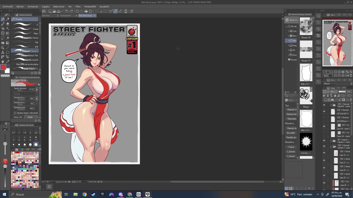 _Darkvan_'s tweet photo. @Waterlessfoam1 @UdonEnt unfortunately i didint recorded my timelapse process, but here's some screenshots of the process. No AI needed 🙏 https://t.co/tA4eg3JMCY