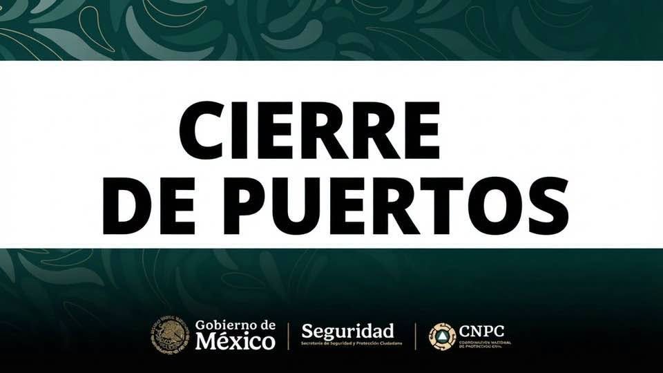 CNPC_MX's tweet photo. ⚠️ @SEMAR_mx informa cierre de #puertos 🚧 en el Océano Pacífico debido a fenómenos meteorológicos presentes en el país:

⛵ - *Embarcaciones menores:*
 *#Oaxaca:*  Bahías de Huatulco, Puerto Ángel y Puerto Escondido

🔴 Mantenerse informados e implementar precauciones a la navegación, actividades portuarias, turísticas, deportivas, de pesca, ribereñas y de playa.