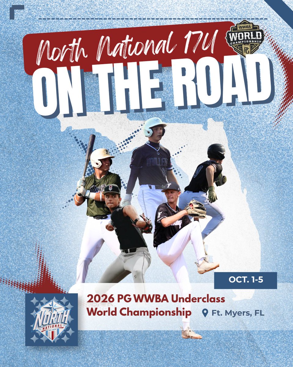northnationals's tweet photo. We have three teams traveling to compete this weekend. North National 17U heads to the @PG_Tourney  WWBA Underclass World Championship in Ft. Myers, FL. North National 14U and 13U head to the @PBTourney  KC Fall Challenge in KC, KS/MO. https://t.co/8hIvNWPtNA