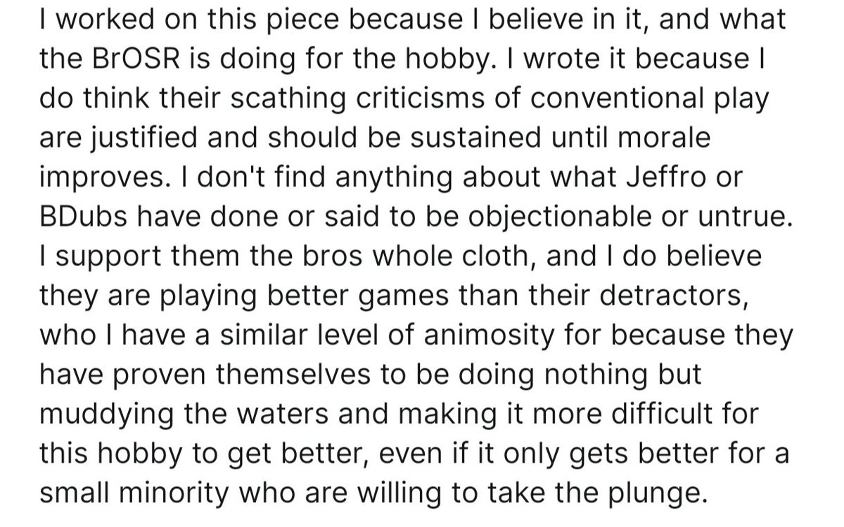 cruciformorder's tweet photo. This sums up my feelings on what I term BrOSR apologetics - people who support or circle the BrOSR but are constantly trying to soften their influence. The article was a testimony against doing that in favor taking them 100 percent at face value. I hope others follow suit. https://t.co/jdwo5rEFAH