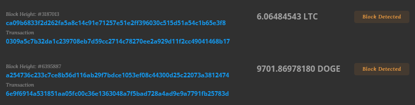 minepadsol's tweet photo. For anyone who wants to verify the exact blocks mined:

Ł LTC:
https://t.co/2Qj8HzeeCg

Ð DOGE:
https://t.co/OD4rrx6aPJ https://t.co/AVta4nhDG1