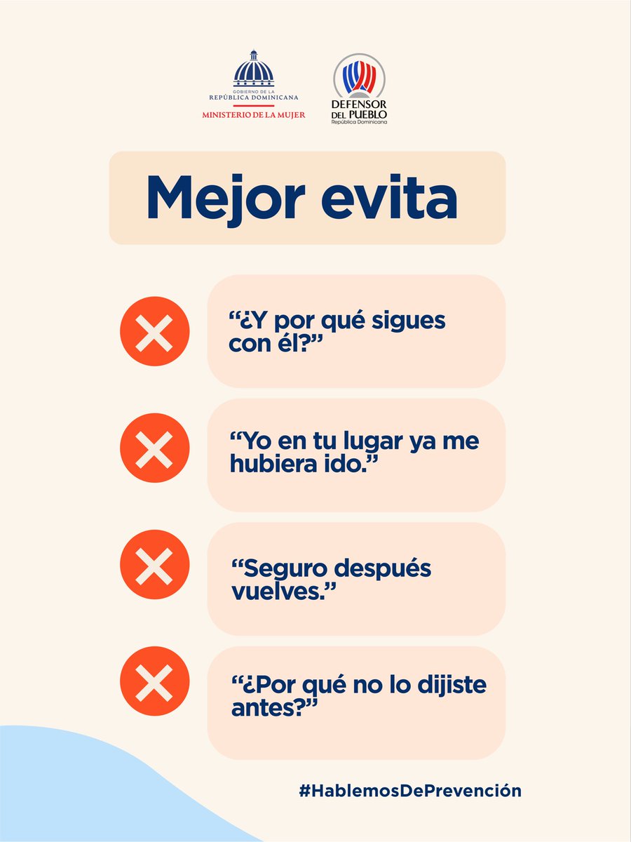 DefensorRD's tweet photo. 🤝🏽 Acompañar también es dar espacio, confianza y respeto.

Cuando alguien decide compartir una situación difícil, escuchar con atención y estar presente puede ser un primer paso para que se sienta apoyada. https://t.co/0ChHVCYGUR
