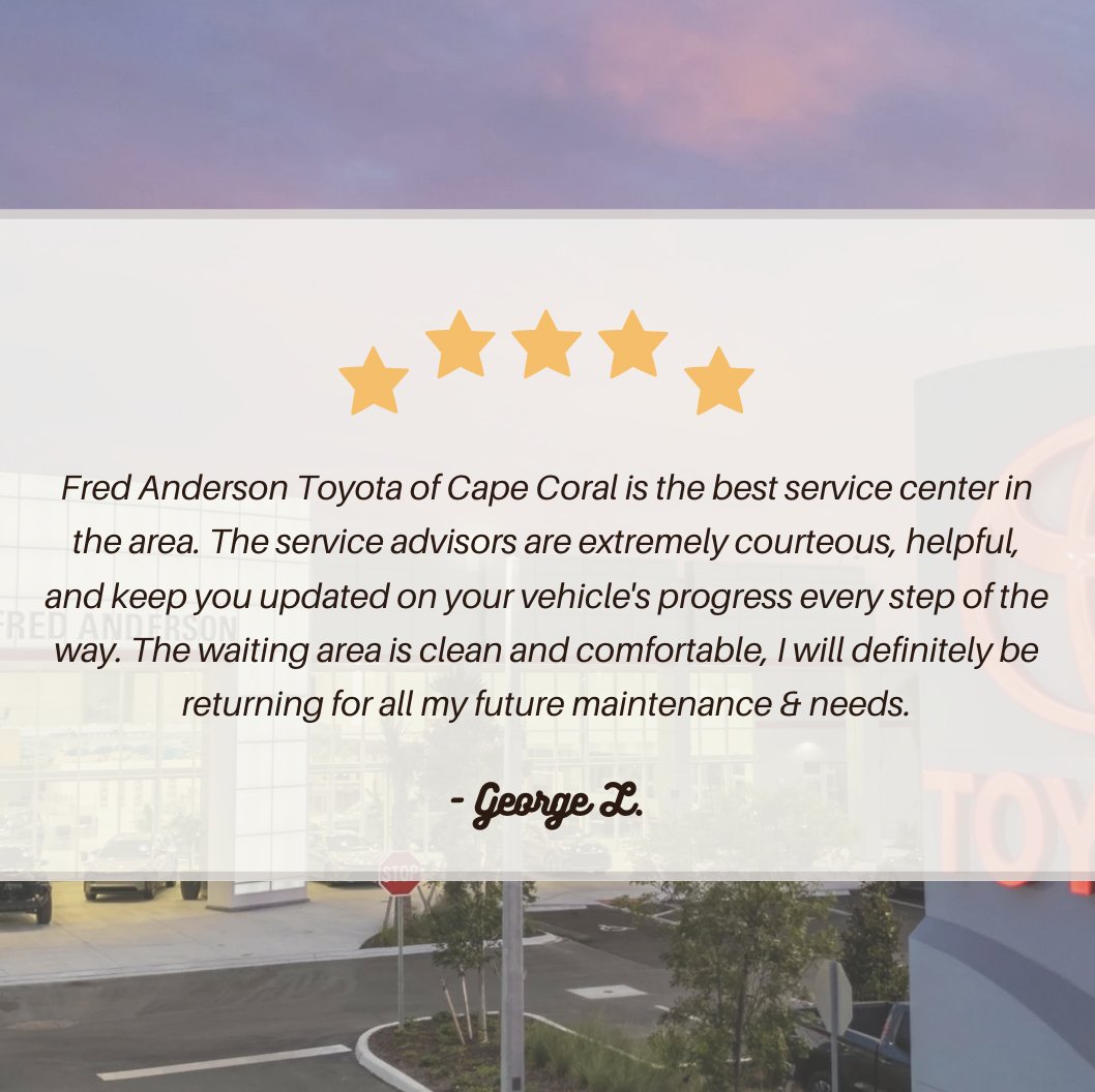 ToyotaCapeCoral's tweet photo. A smooth service visit starts with clear communication and a team you can count on. 🔧⭐
We’re proud to keep our customers informed and comfortable while their vehicles are in our care. #5StarReview https://t.co/qG6zsDOxZ1