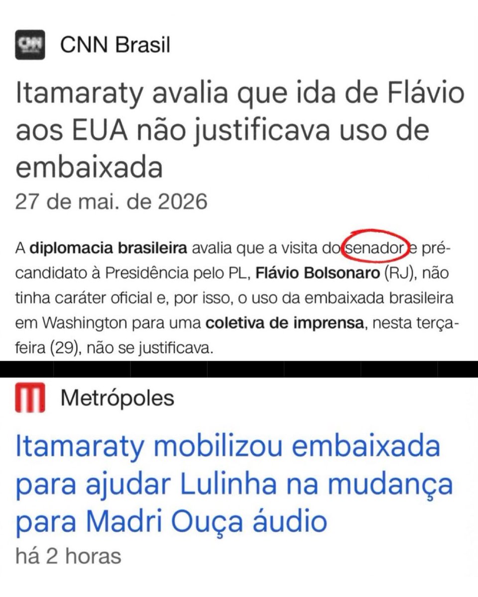 BolsonaroSP's tweet photo. Em 2027 ocorrerá uma limpeza no Itamaraty, eu já estou olhando isso de perto.

O MRE deixará de proteger o hamas e os filhos corruptos de Lula para ser um órgão que honre a história do Barão do Rio Branco e sirva ao povo brasileiro. https://t.co/UgUQKtvLPp