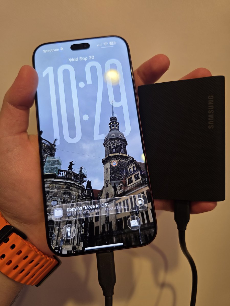 WorkaholicDavid's tweet photo. Why does it take 45+ minutes to transfer only 3.6 Gigs of data to a Samsung T9 SSD on iPhone 18 Pro Max?

How is this a "Pro" phone? https://t.co/TwYIIIAISx