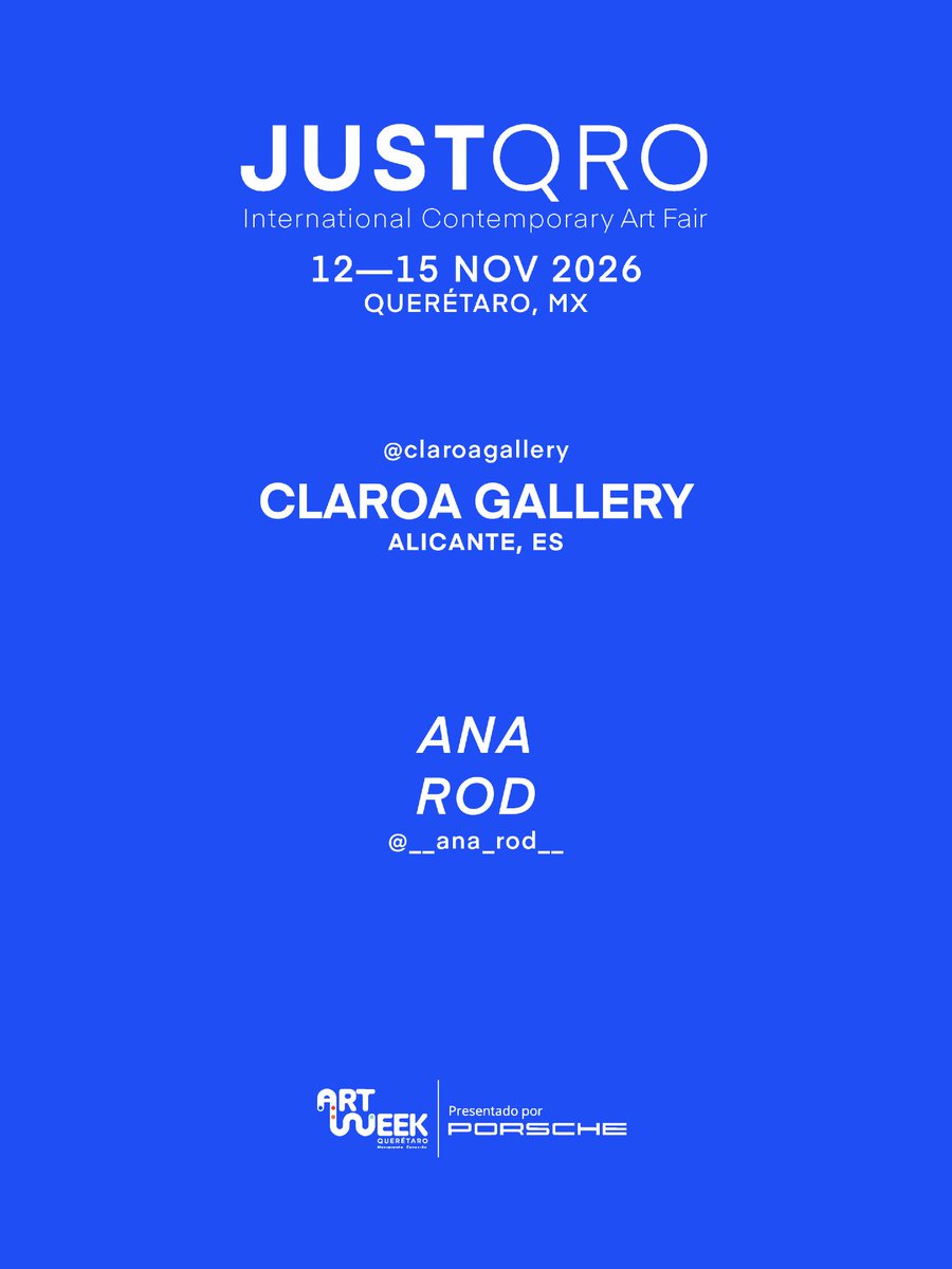 justfairs's tweet photo. @__ana_rod__ CLAROA GALLERY en JUSTQRO 2026
Desde Alicante, presenta a Ana Rod y una práctica escultórica centrada en materia, equilibrio y transformación.
12–15 NOV · Álamos Lifestyle Center · Querétaro
@claroagallery @ana_rod @artweekqro
#JUSTQRO2026 https://t.co/V1SWNWGEhe