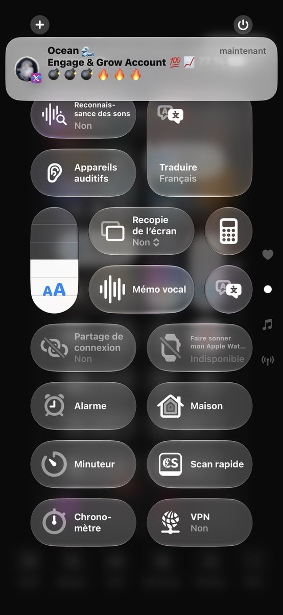 AyaSansFiltre's tweet photo. Contrôle surprise !

Montrez-moi vos centres de contrôle (iOS ou Android), qu'on voie un peu qui a la disposition la plus propre ou la plus originale. https://t.co/986Xh6IICp