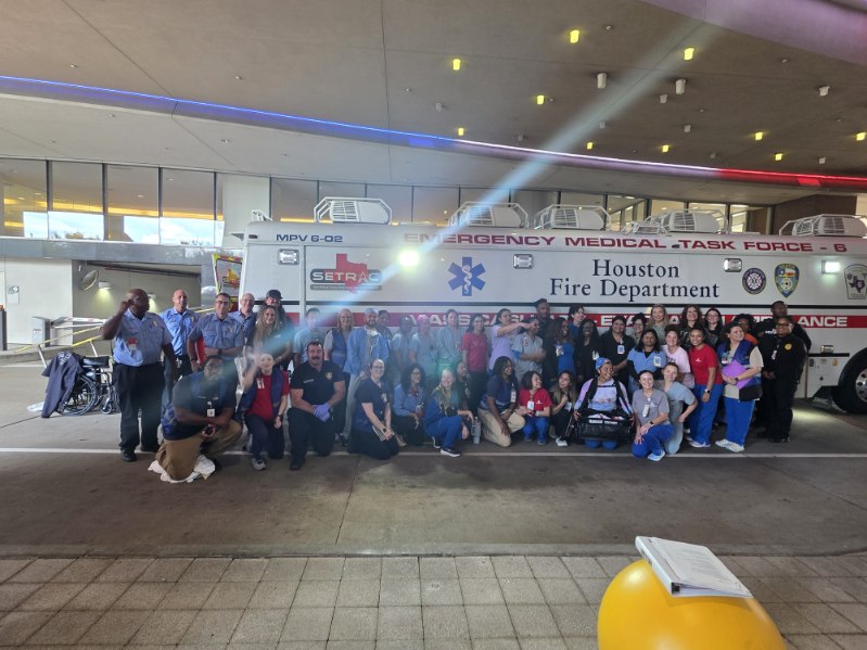 TCHQUEST's tweet photo. Preparing for the unexpected. Proud to partner with Organizational Resilience, SETRAC, HFD on an infant and maternal evacuation exercise focused on strengthening emergency preparedness, teamwork, and patient safety. #HealthcareSimulation #EmergencyManagement https://t.co/XkY4h7DA7B