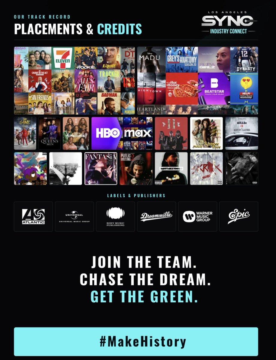 LabelSubmission's tweet photo. Artists, Producers &amp; Songwriters looking to connect with more talent &amp; pitch your music for placements both with Artists &amp; TV/Movie/VideoGames!

Message Us! #MakeHistory https://t.co/66BdoReolo