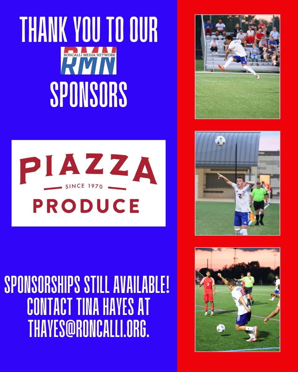 roncallihigh's tweet photo. Thank you to @PiazzaProduce for being a 2026-2027 @RoncalliMedia sponsor! https://t.co/WryaPfrN9t